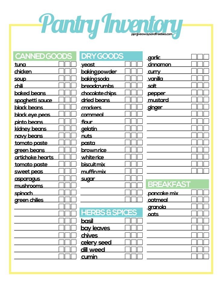 Food Inventory Sheet Printable Görülmesi Gereken 15 Pantry Inventory Pini