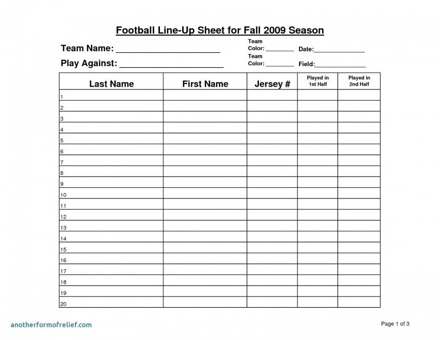 Football Depth Chart Template Excel 002 Blank Football Depth Chart Template within Ideas