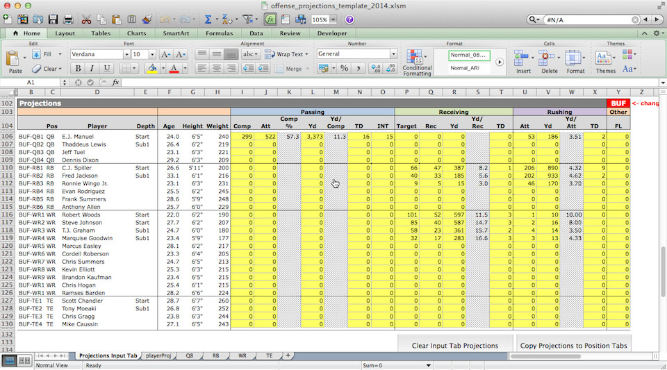 Football Depth Chart Template Excel Football Excel Spreadsheet Jill Scott Insomnia