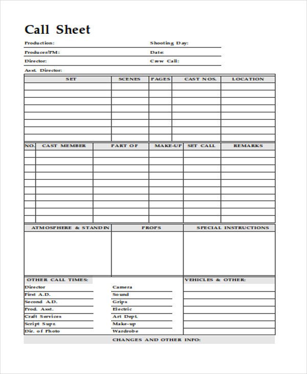 Football Play Call Sheet Template 11 Call Sheet