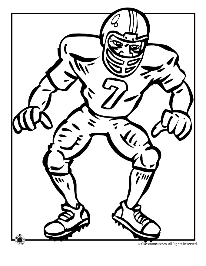 Football Player Template Printable Coloring Pages Football Player Coloring Home