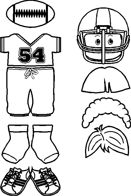Football Player Template Printable Patties Classroom Football Season Art and Writing