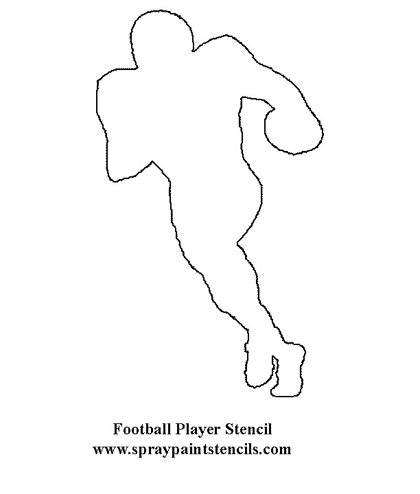 Football Player Template Printable People Stencils Free to Download
