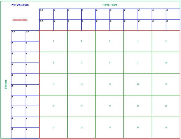Football Pool Grid Template 19 Football Pool Templates Word Excel Pdf