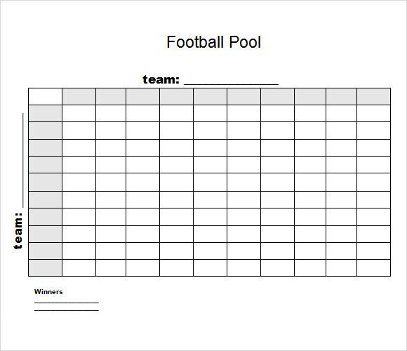 Football Pool Grid Template Sample Football Pool 7 Documents In Pdf Word Excel
