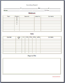 Football Scouting Template Free Sportcode