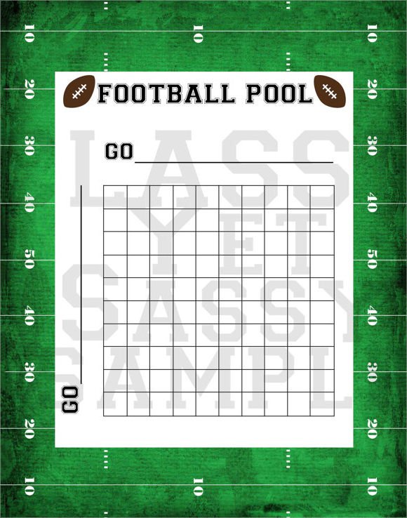 Football Squares Template Excel Sample Football Pool 7 Documents In Pdf Word Excel
