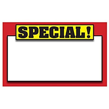 For Sale Sign Template Amazon Retail Special Signs Template 5 5&quot;x3 5