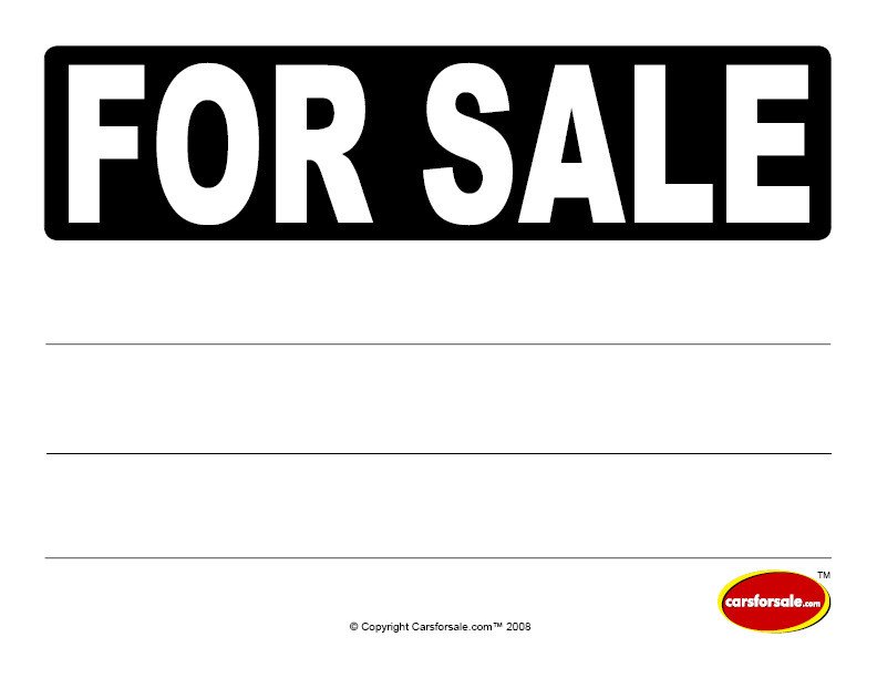 For Sale Sign Template Carsforsale Buyer and Seller Resources Clip Art Library