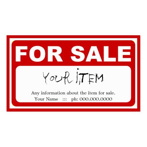 For Sale Sign Template Design Your Own for Sale Sign Double Sided Standard