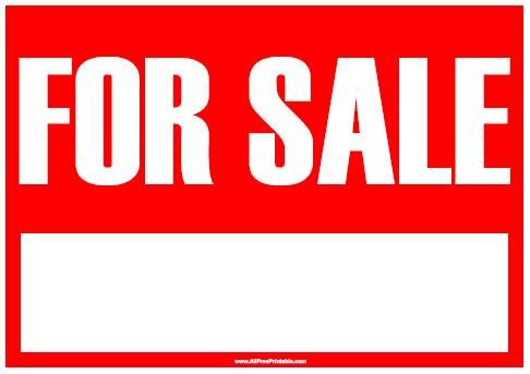 For Sale Sign Template for Sale Sign Free Printable Allfreeprintable