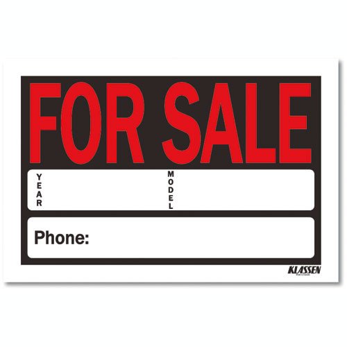 For Sale Sign Template Klassen Car Sale Sign