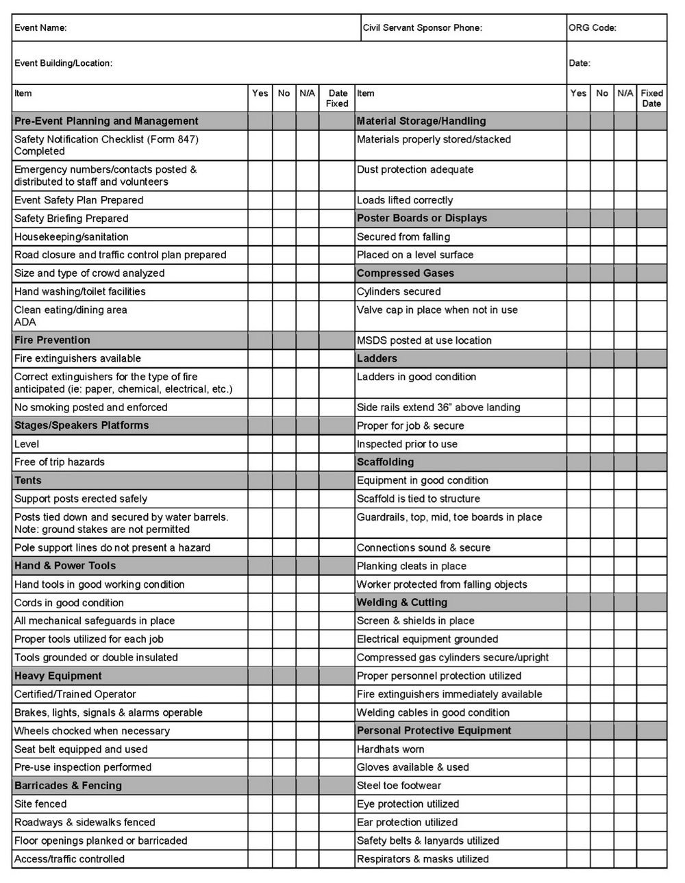 Forklift Inspection form Excel forklift Inspection form Excel forms 5752
