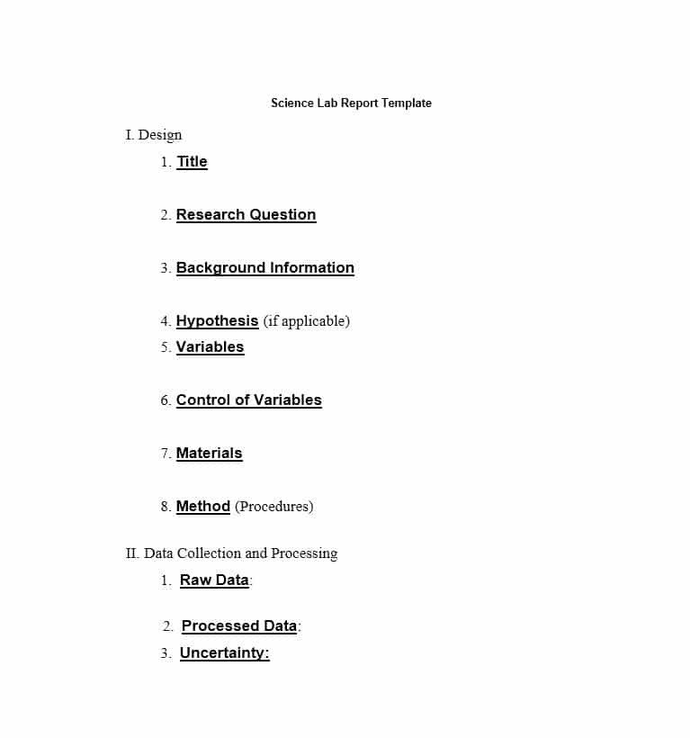 Formal Lab Report Template 40 Lab Report Templates & format Examples Template Lab