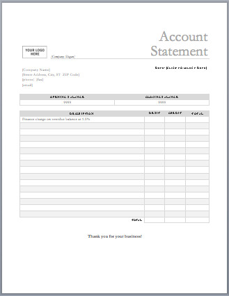 Free Bank Statement Template Account Statement Template Cij Consumables