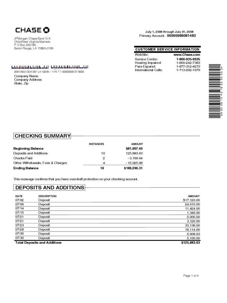 Free Bank Statement Template Bank Statement Template Download Free