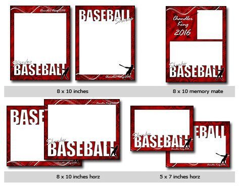 Free Baseball Card Template Sports Baseball Vol 4 Phototshop and Elements Templates