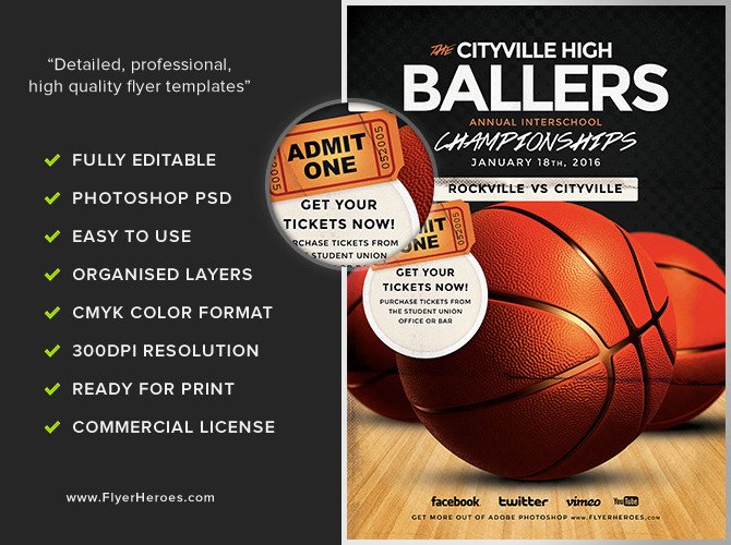 Free Basketball Flyer Template Basketball Flyer Template Flyerheroes