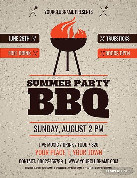 Free Bbq Flyer Template Free Employee Bbq Party Flyer Template Download 649