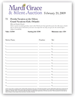 Free Bid Sheet Template 6 Silent Auction Bid Sheet Templates formats Examples