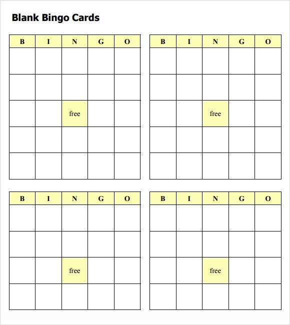 Free Bingo Card Template 9 Blank Bingo Samples Pdf Word
