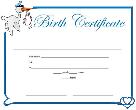 Free Birth Certificate Template 12 Birth Certificate Templates – Examples Samples Word