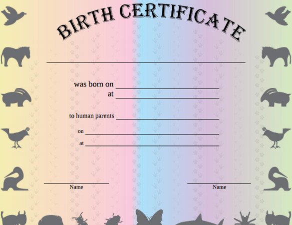 Free Birth Certificate Template Birth Certificate Template 38 Word Pdf Psd Ai