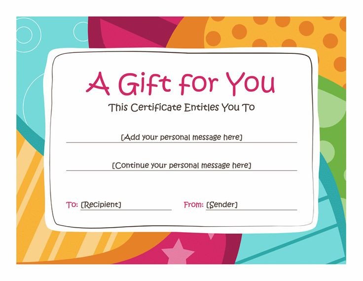 Free Birthday Gift Certificate Template Birthday T Certificate Template