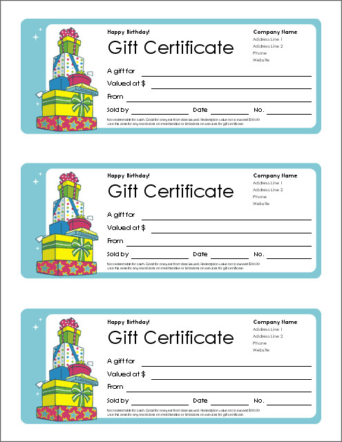 Free Birthday Gift Certificate Template Free Gift Certificate Template and Tracking Log