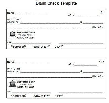 Free Blank Check Template Pdf Blank Check Template by Tracy Chabot