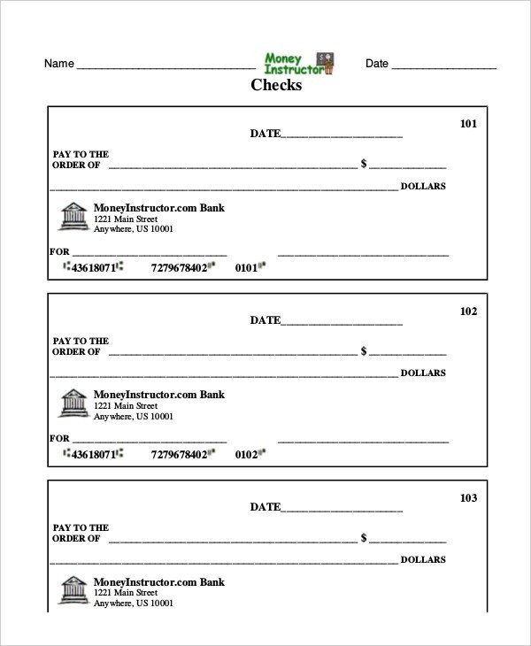 Free Blank Check Template Pdf Blank Check Template Free