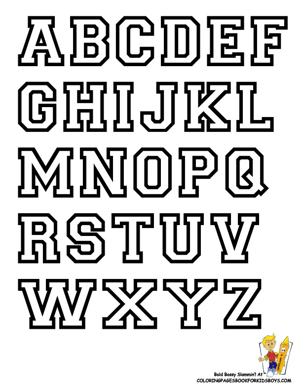 Free Block Letter Font Free Alphabet Letter Print Out