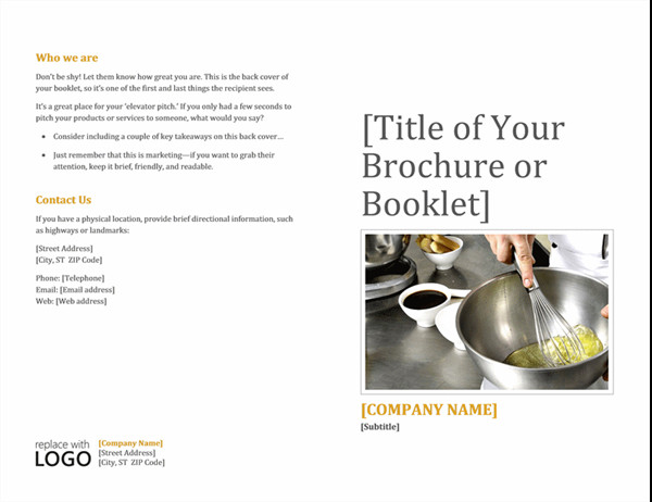 Free Booklet Template Word Booklet