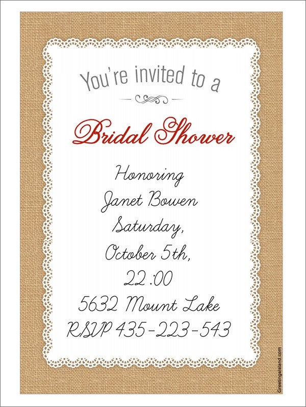 Free Bridal Shower Invitation Templates 25 Bridal Shower Invitation Templates Download Free