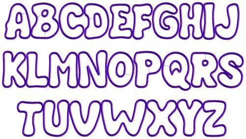 Free Bubble Letter Font Letters