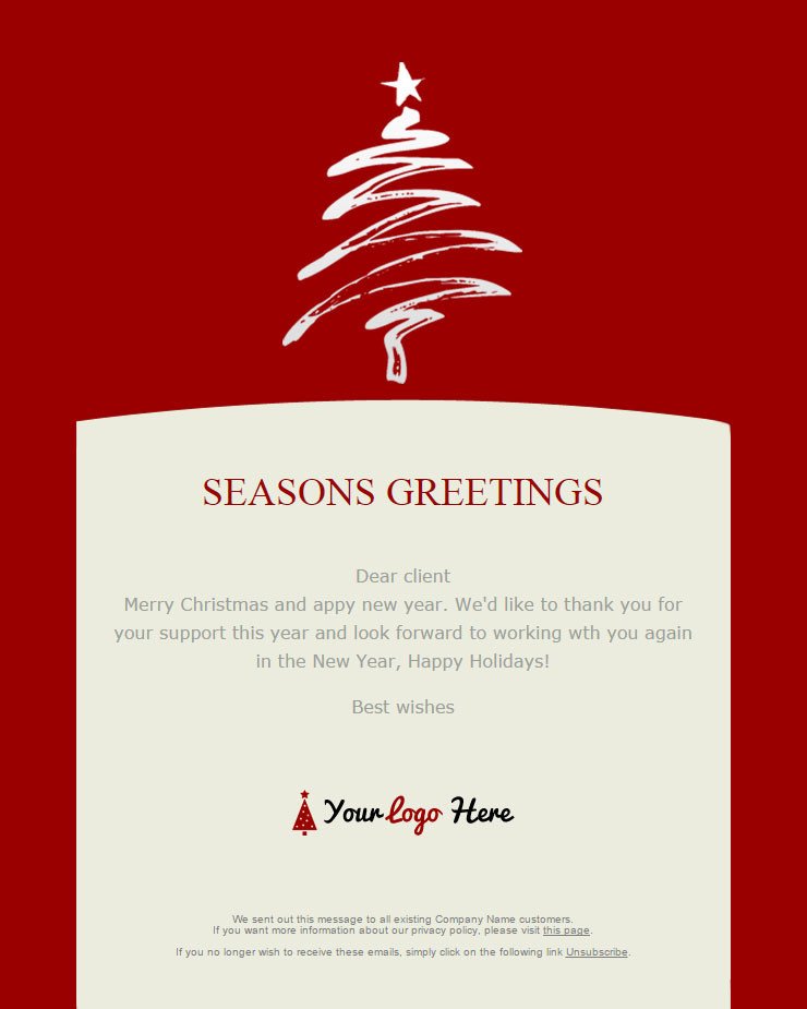 Free Christmas Email Template 104 20 Free Christmas and New Year Email Templates