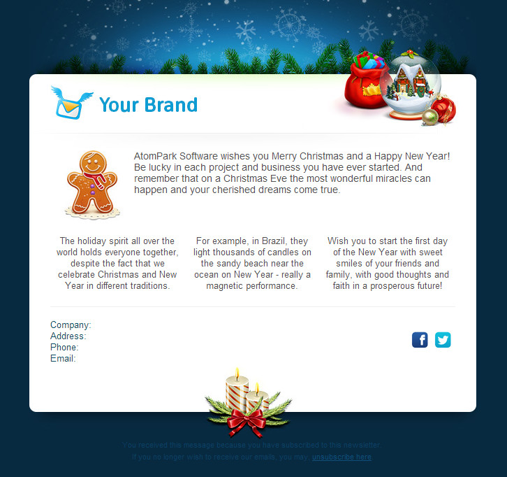 Free Christmas Email Template Christmas Email Templates for Free 2014 From atompark