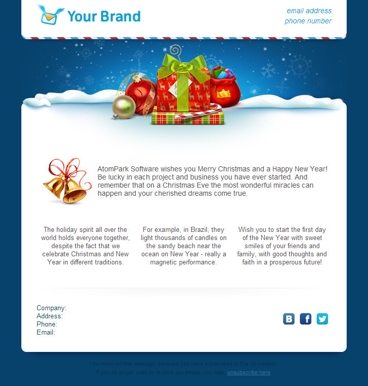 Free Christmas Email Template Christmas Email Templates for Free 2014 From atompark