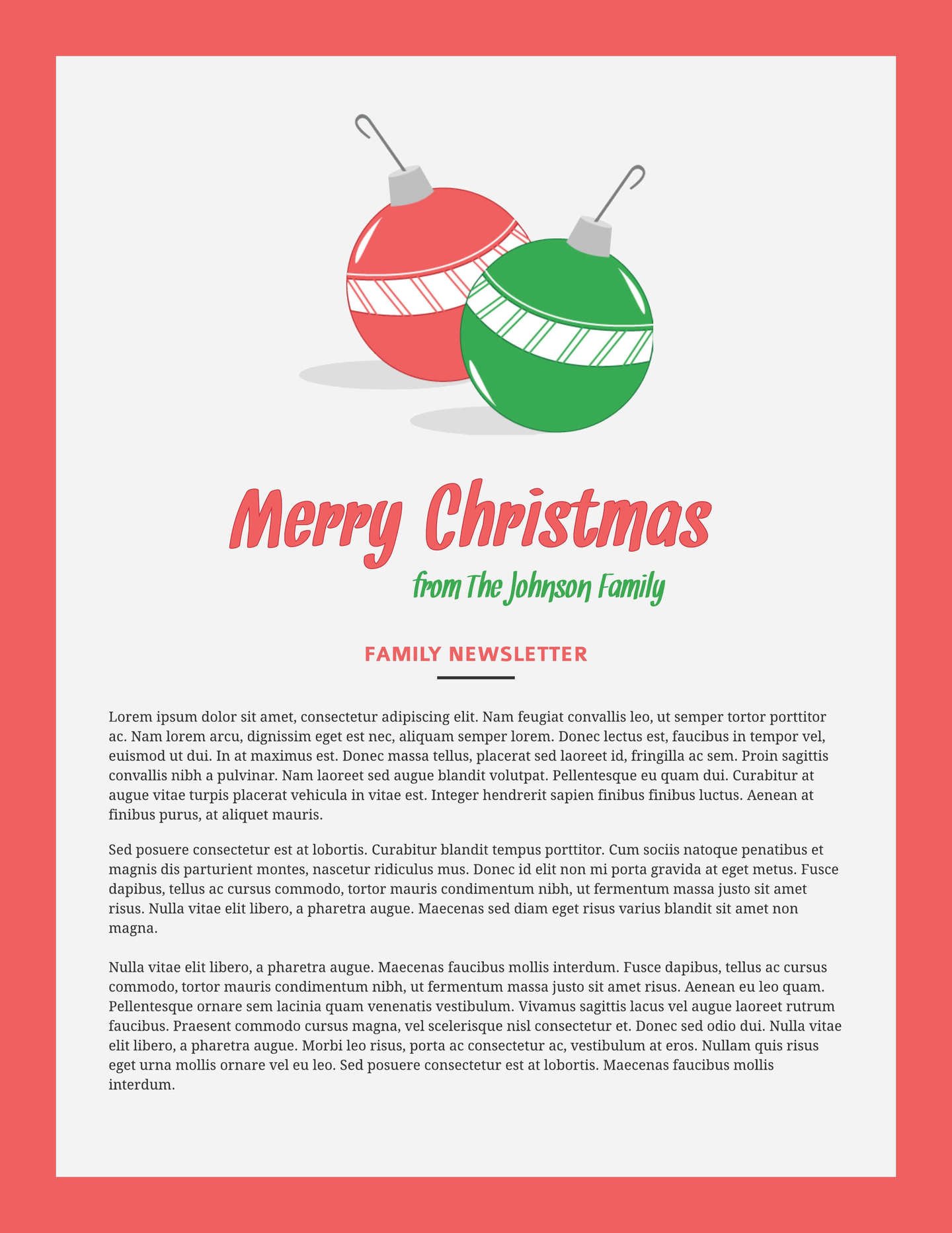 Free Christmas Email Template Free Printable Newsletter Templates & Email Newsletter