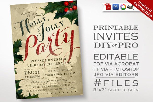 Free Christmas Party Invitation Templates 32 Christmas Invitation Templates Psd Ai Word
