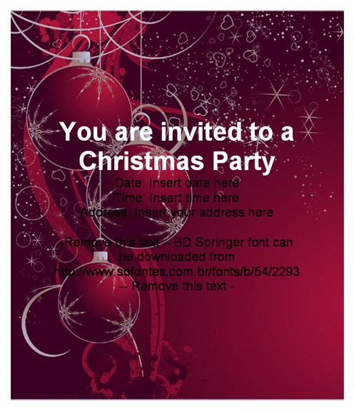 Free Christmas Party Invitation Templates Beautiful Christmas Party Invitation Card