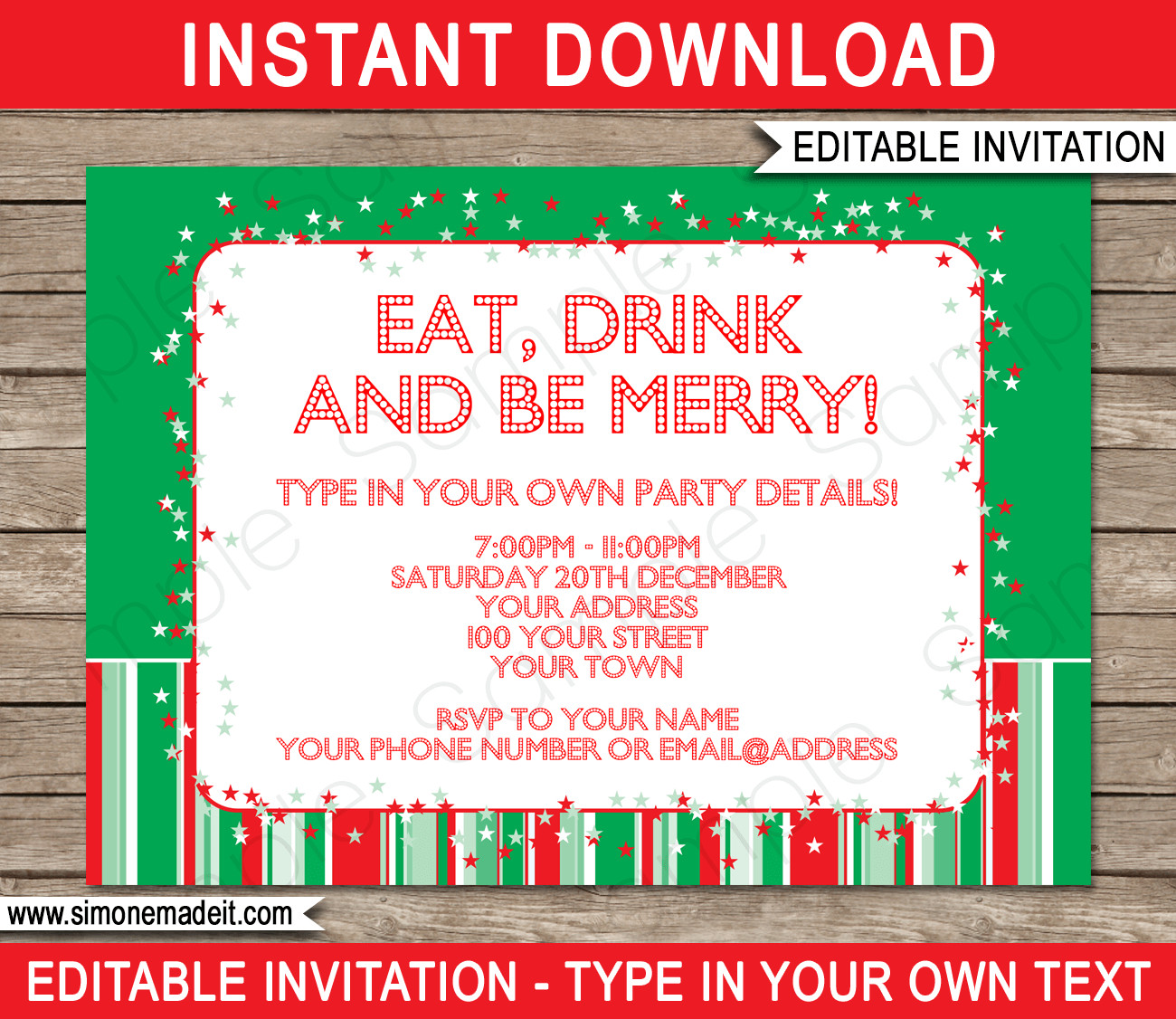 Free Christmas Party Invitation Templates Christmas Party Invitations Template
