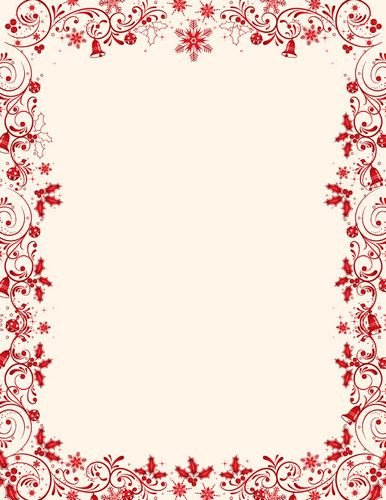 Free Christmas Stationery Templates Christmas Letterhead Classic Red Stationery