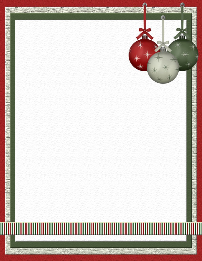 Free Christmas Templates for Word Christmas 2 Free Stationery Template Downloads