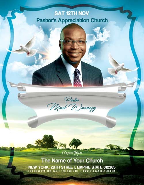 Free Church Flyer Templates Photoshop Pastors Appreciation Church Free Flyer Template Download Psd