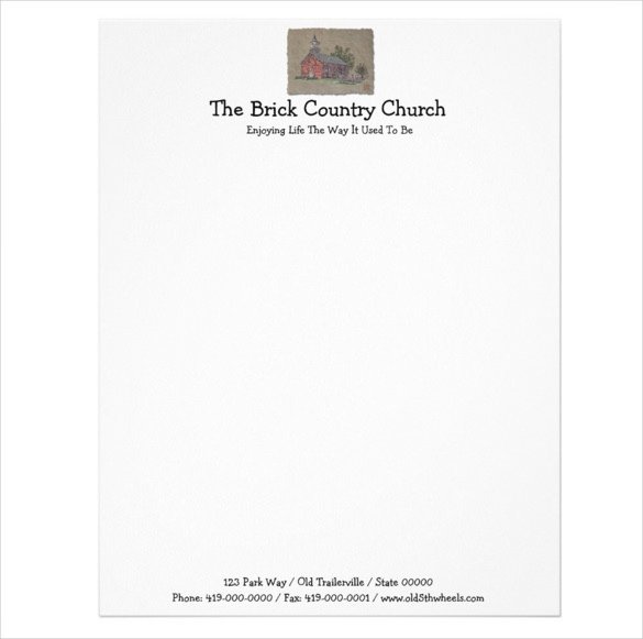 Free Church Letterhead Templates Free Church Letterhead Templates