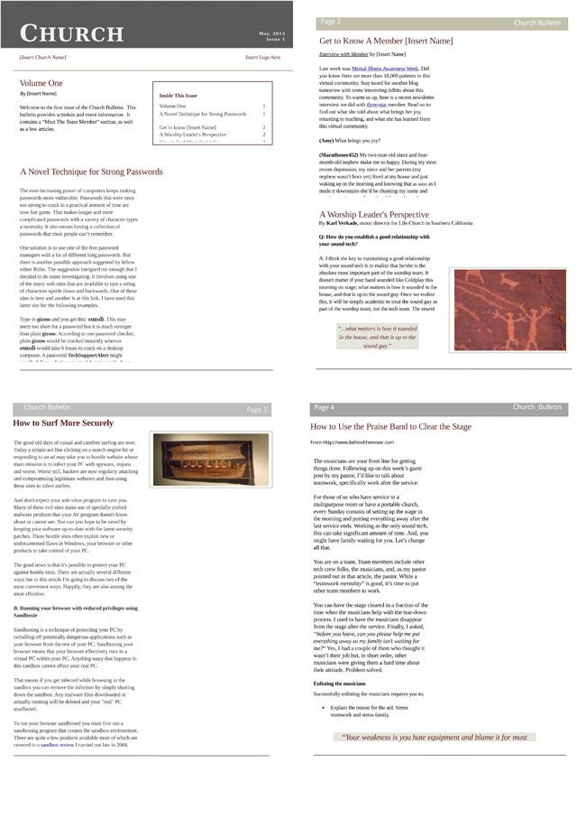 Free Church Newsletter Templates Free Church Newsletter Templates Editable In Microsoft Word
