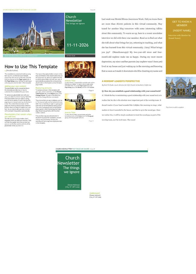 Free Church Newsletter Templates Free Church Newsletter Templates Editable In Microsoft Word