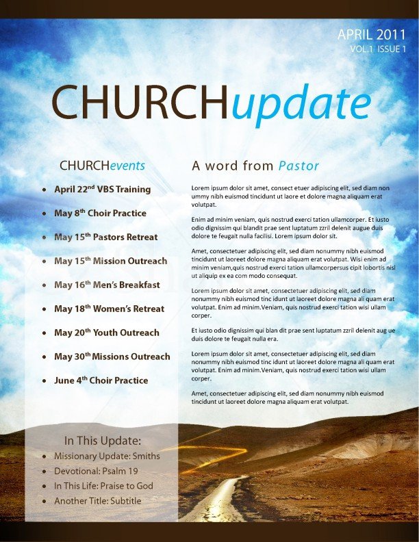 Free Church Newsletter Templates Pathway Church Newsletter Template Template