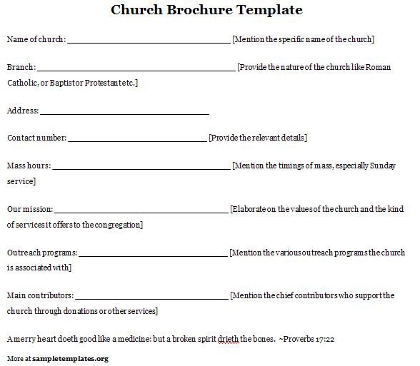 Free Church Programs Template Church Program Template